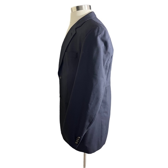 Ralph Lauren Canada Men Smoky Blue 2 Button Wool Suit Coat Blazer Sz 42L Jacket - Picture 5 of 15